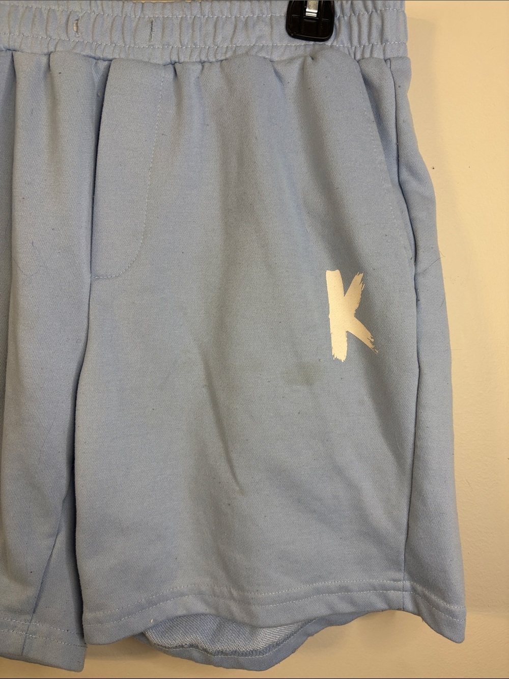 SHEIN Baby Blue Men's Athletic Shorts White K Detail size Small #6 🏷️ - Picture 4 of 9